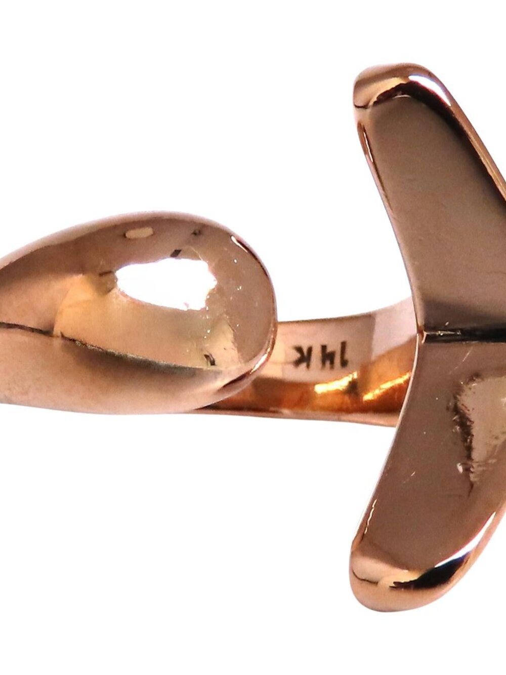 Open Irregular Abstract Statement Ring 14kt Gold 44224*